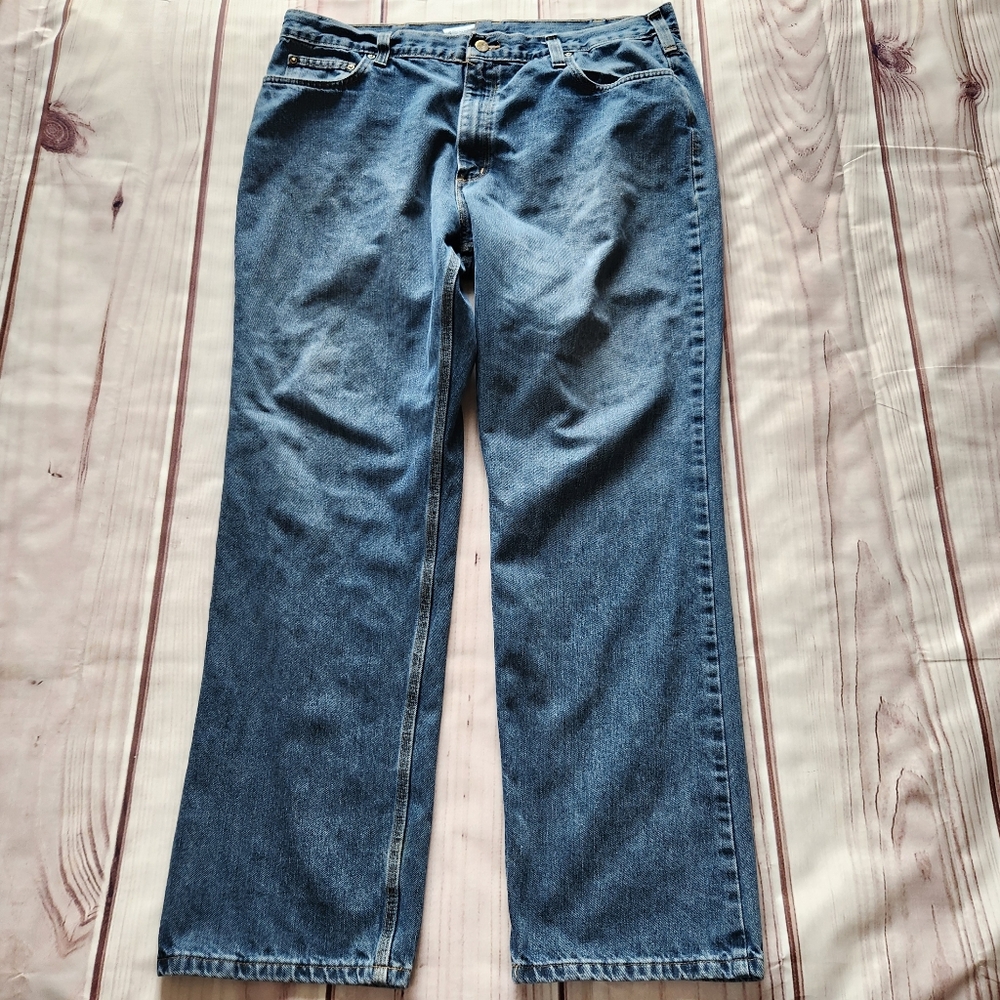 Carhartt "Holter" Relaxed Fit Straight Leg Blue Jeans | Men's Size 40x34 - Picture 2 of 11